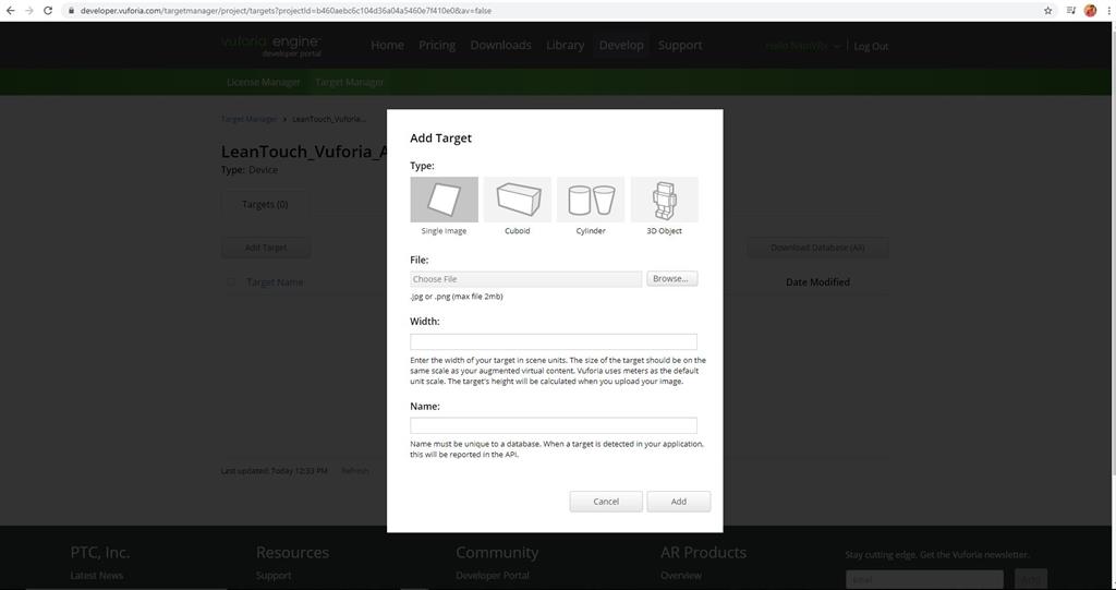 Leantouch_Vuforia_AR In Unity